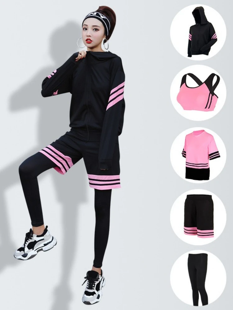 RedeGkzu Track Sweat Suit Women Autumn/winter Large Size Yoga Clothes Loose Quick Drying 2022 Korean Gym Running Sports Suit