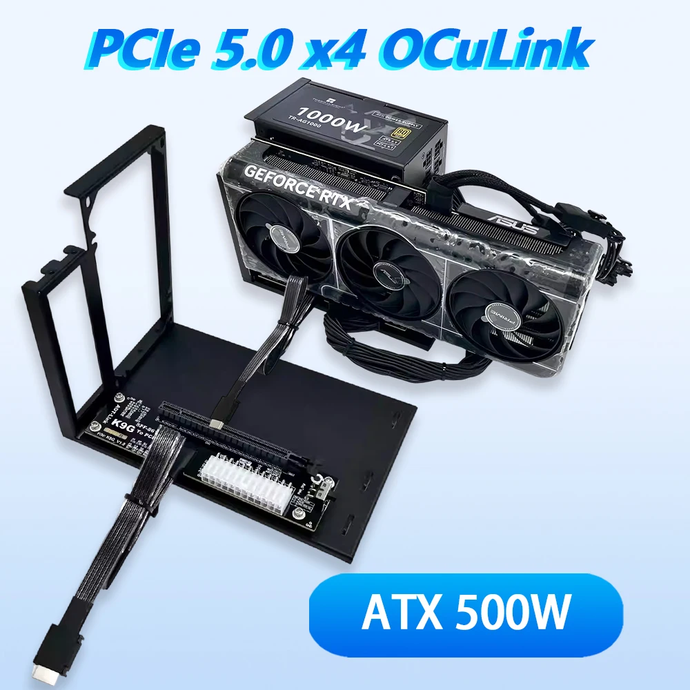 ADT EGPU OCuLink GPU Dock PCIe 5.0 X4 128G High Speed PC Notebook Laptops to External Video Graphics Card M.2 PCIE X16 K9G ATX