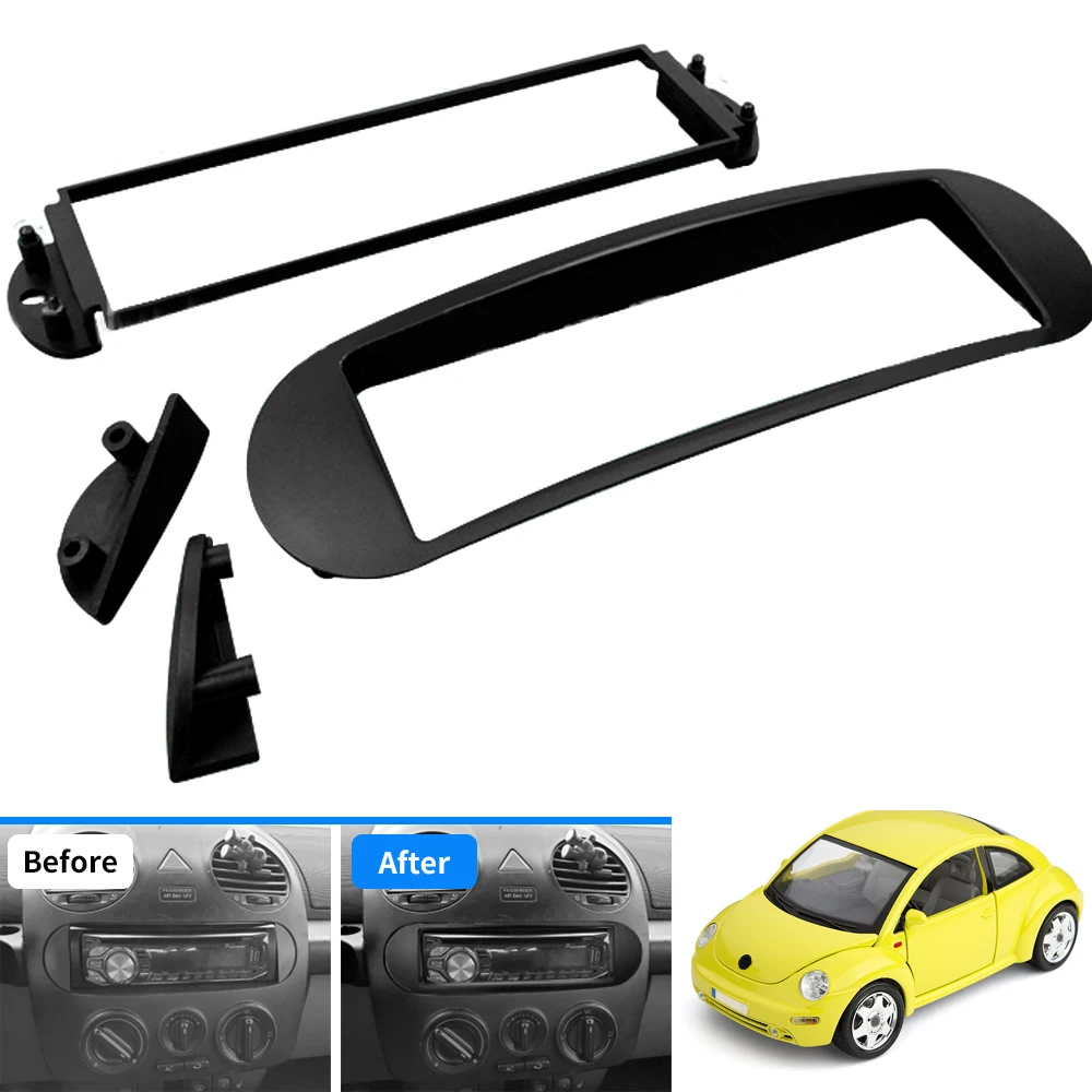 

Car Stereo Radio Fascia Dash Panel 2 Din Frame For VOLKSWAGEN Beetle 1998-2010