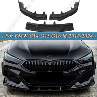 For BMW 8 Series G14 G15 G16 M-Sport 840i 840d M850i 2018-2024 3Pcs Car Front Bumper Lip Splitter Spoiler Tuning Accessories