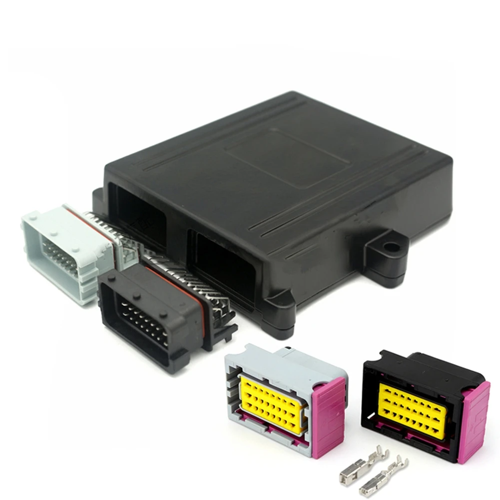 LXYB18B Car On Board Controller Panel 1 Set 48 Pin ECU Shell Circuit Board Socket With Auto Connector In Aluminum Enclosure Box
