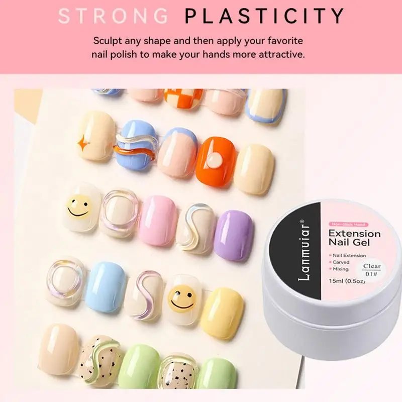 Constructor de Gel para uñas, puntas de uñas de Gel duro, Kit de extensión de uñas de Gel de modelado no pegajoso con pegatinas de Halloween, prensa en uñas postizas