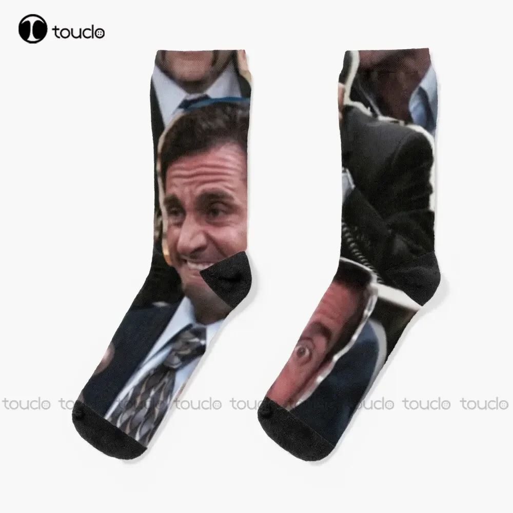 Offiece Steve Carell The Office Socks Softball Socks Women Fashion Creative Leisure Funny Art Abstract Oil Painting Socks Funny