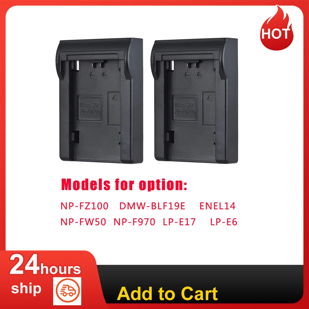 Andoer 2pcs NP-FZ100/NP-FW50 Battery Plate for Neweer Andoer Dual/Four Channel Battery Charger for Sony A7III A9 A7RIII A7SIII