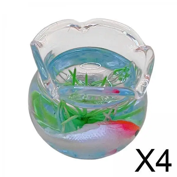 

1 12-масштабный миниатюрный аквариум, аксессуары для кукольного домика, модель из смолы, игрушка для мини-кухни и миниатюрных предметов