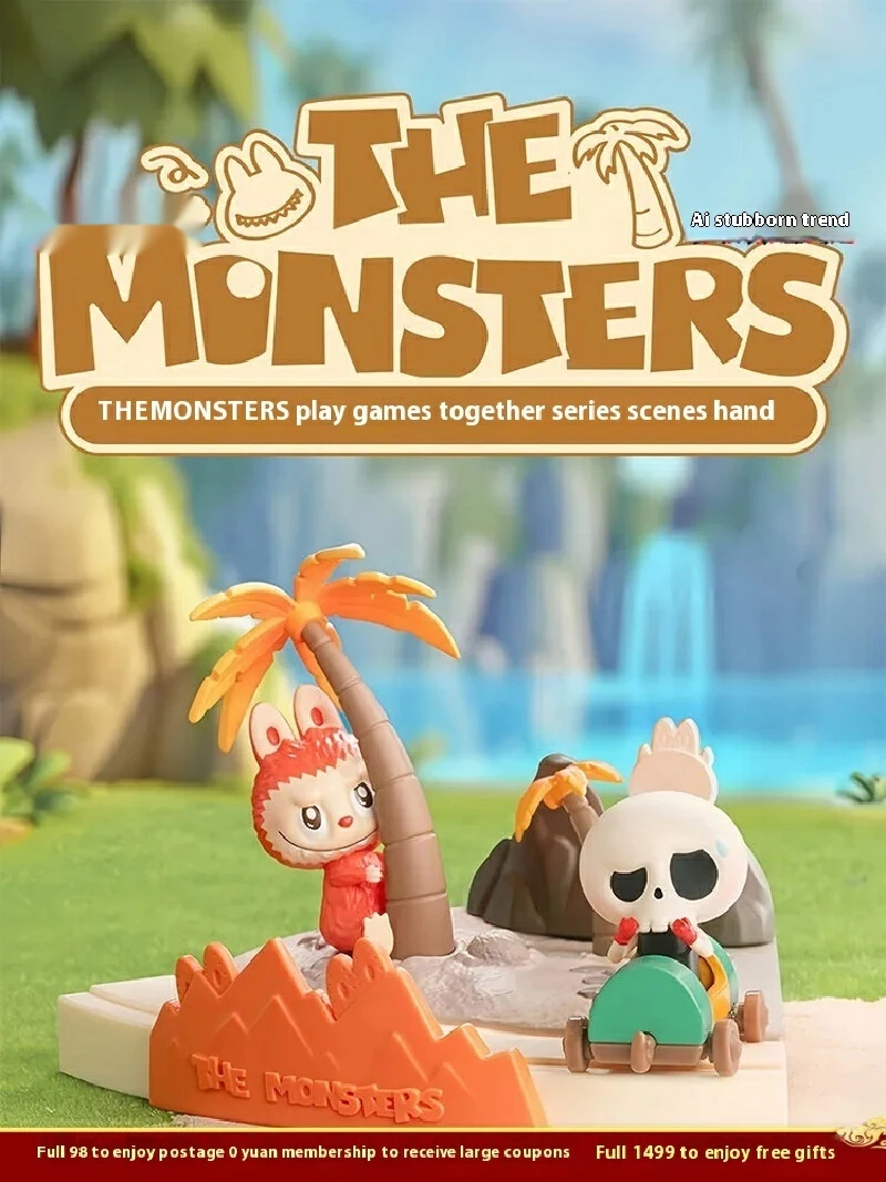 The Monsters Play Together Series Labubu Scene Figure Blind Box Collectable Toy Gift Decor Figurine Cute Toys