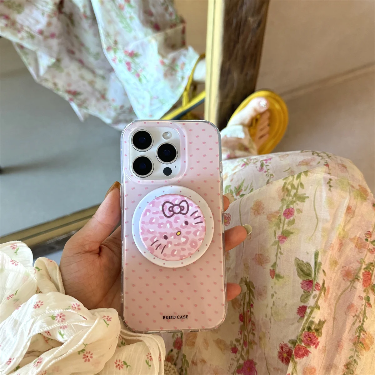 

New 2025 KT catStylish Luxury INS Korean Cute Shockproof Phone Case For iPhone 16 15 14 13 Pro Max Lovely Anti-fall Cover Funda