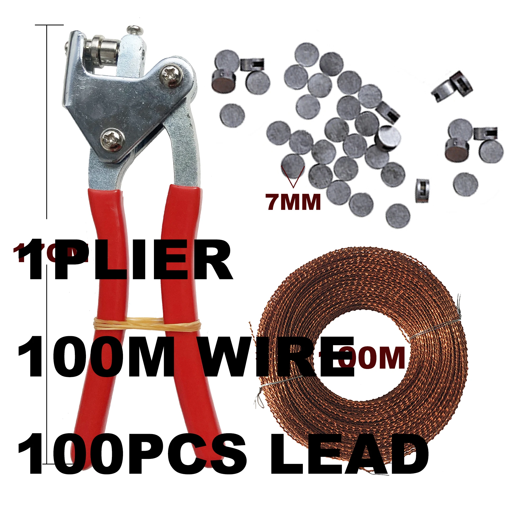 Loodafdichting Handmatige Tang Set Watermeter Eigendom Anti-Diefstal Slot Eenmalige Anti-Namaak Label Zegel Draad Koperdraad