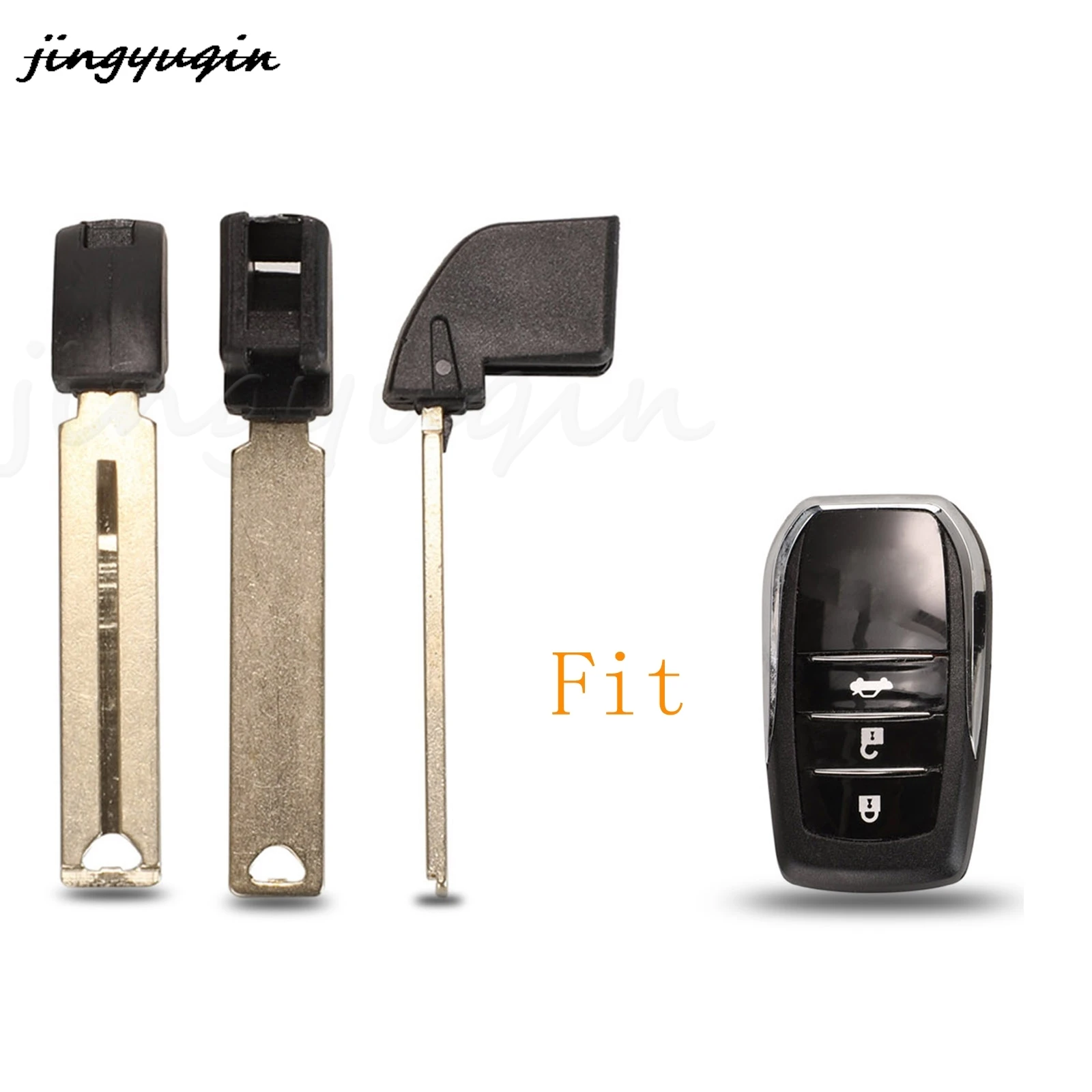 jingyuqin Remote Car Key Keyless Emergency Insert Uncut Blade Blank For Toyota Highlander Land Cruiser RAV4