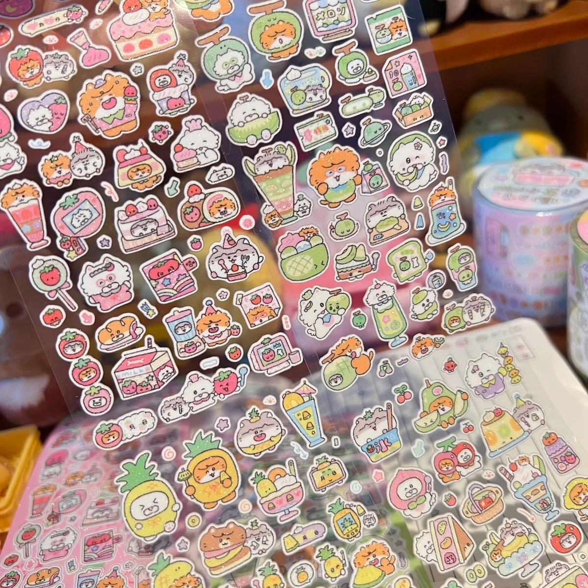 مجموعة Qianbi Roll Collection Die Cutting Sticker Roll Text مجلة لطيفة متعددة الاستخدامات