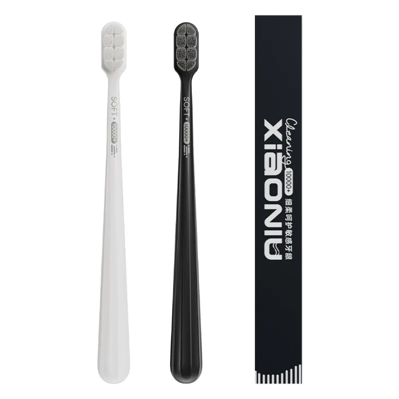 

2-pack Wave-shaped Toothbrush with 100,000 Ultra-soft Bristles, Premium Frosted Roman Column Handle, Comfortable Daily Oral Care Toothbrush for Adults