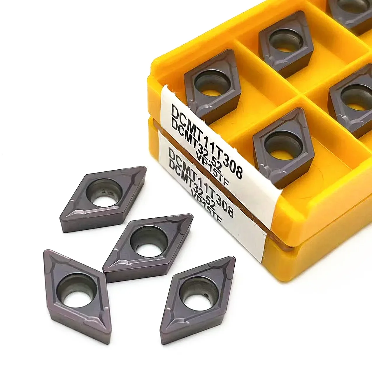 10 шт. DCMT11T304 DCMT11T308 DCMT070204 VP15TF US735 UE6020 внутренние токарные инструменты твердосплавная вставка DCMT инструменты для токарных станков вставки