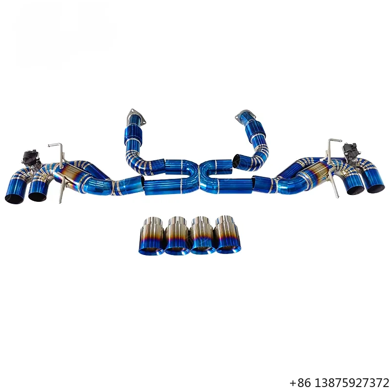 

Титановая прямая выхлопная система Catback для C8 Super Sport X-Pipe Performance Racing System с клапанами