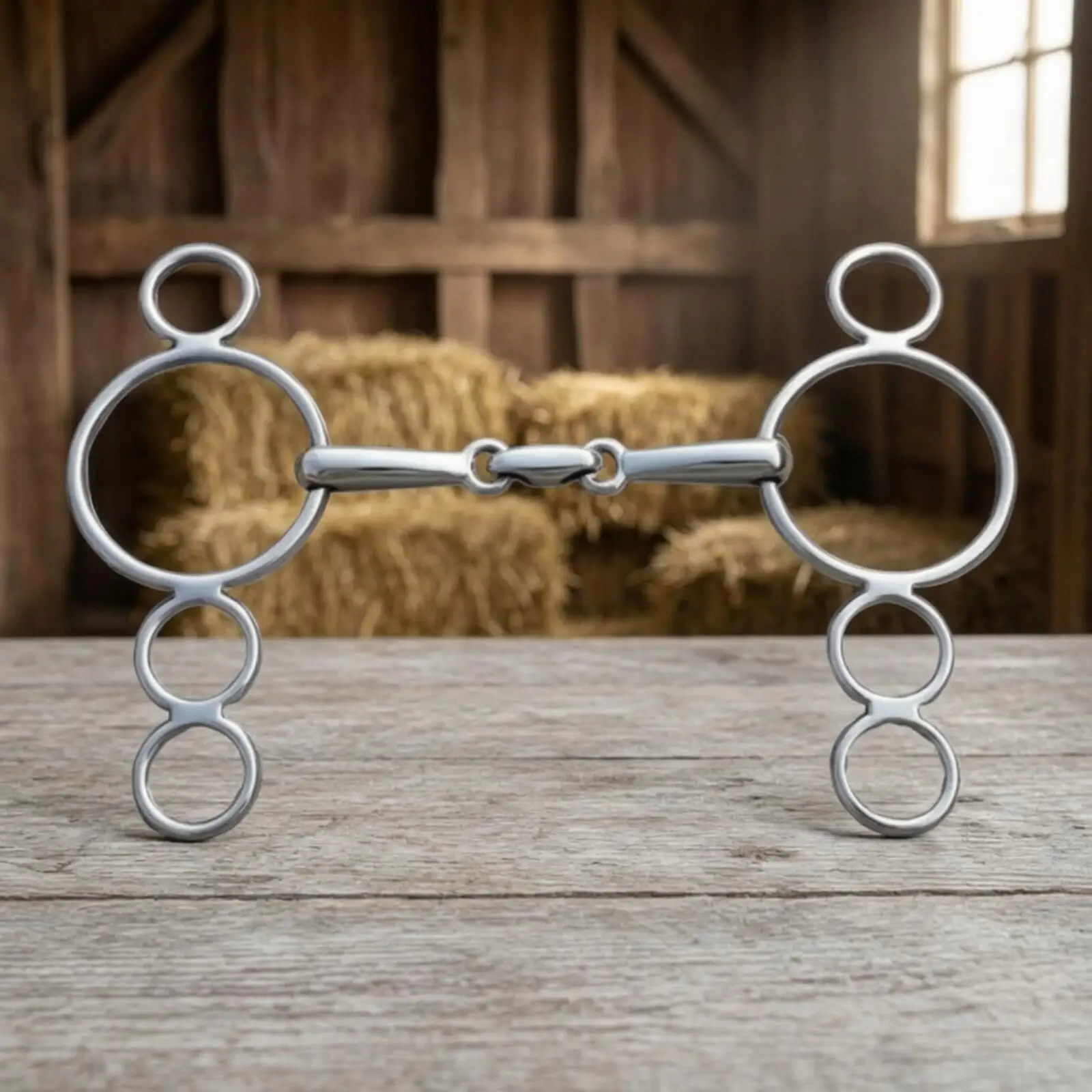 Multi Hole Horse Bit Stainless Steel Mouth Horse Tack for Standard Bridle Schooling Training Equipment