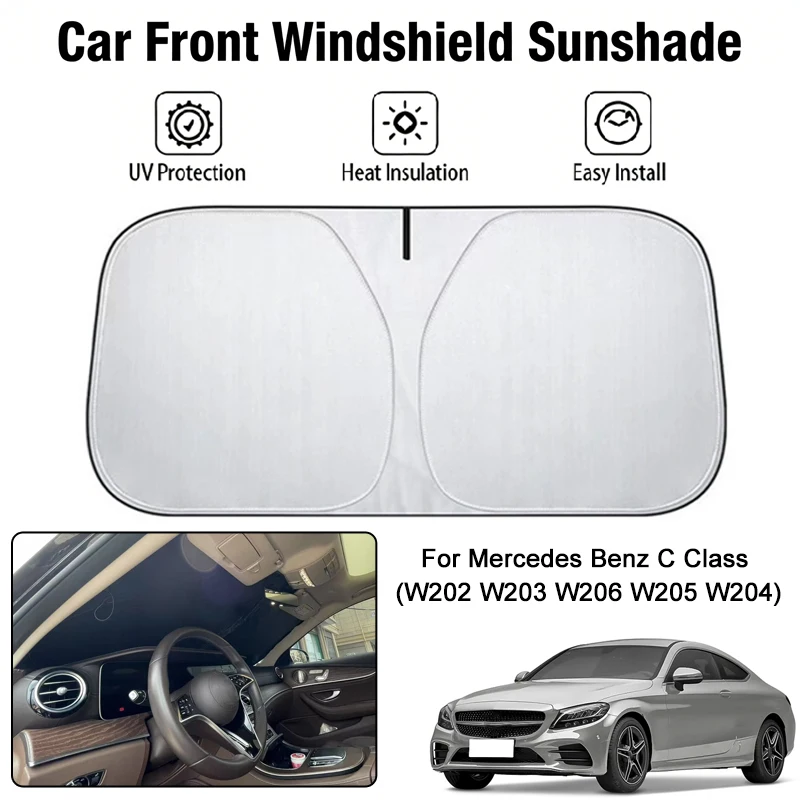 

Car Front Windshield Sunshade Cover For Mercedes Benz C Class (W202 W203 W206 W205 W204) UV Block Heat Insulation Auto