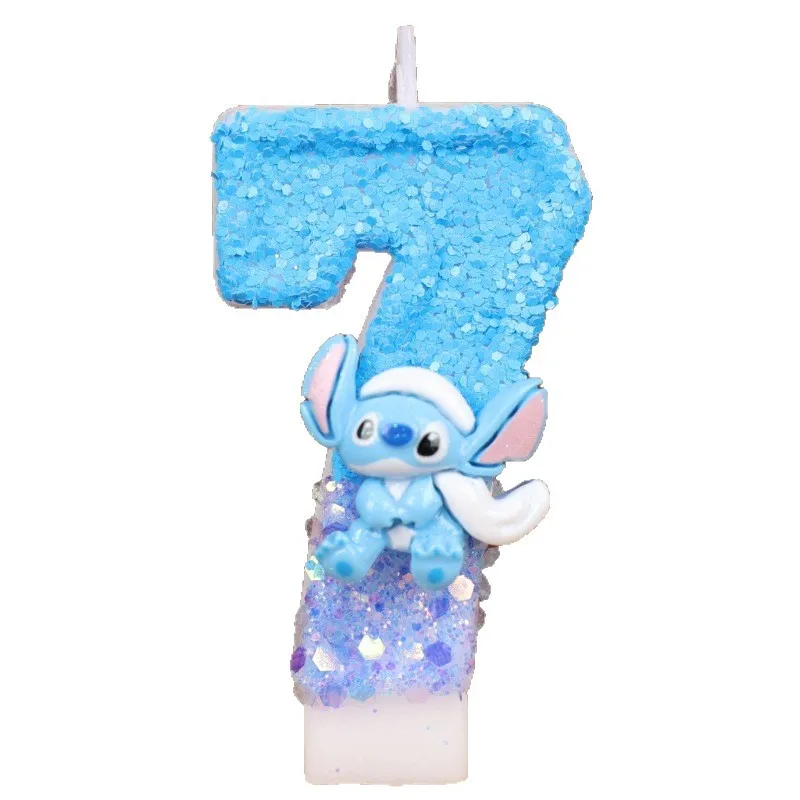 شمعة عيد ميلاد رقمية كرتونية بعمر سنة واحدة، شمعة كعكة عيد ميلاد لطيفة مصنوعة يدويًا