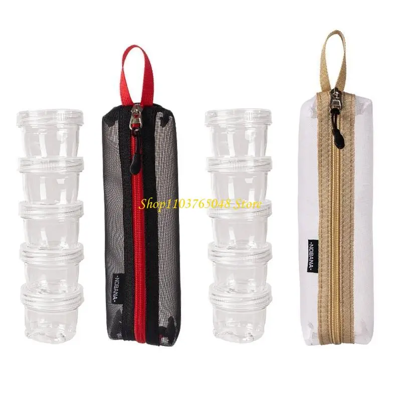 R53E Camping Spice Travel Kits, Travel Spice Holder with Portable Spice Storage Bag