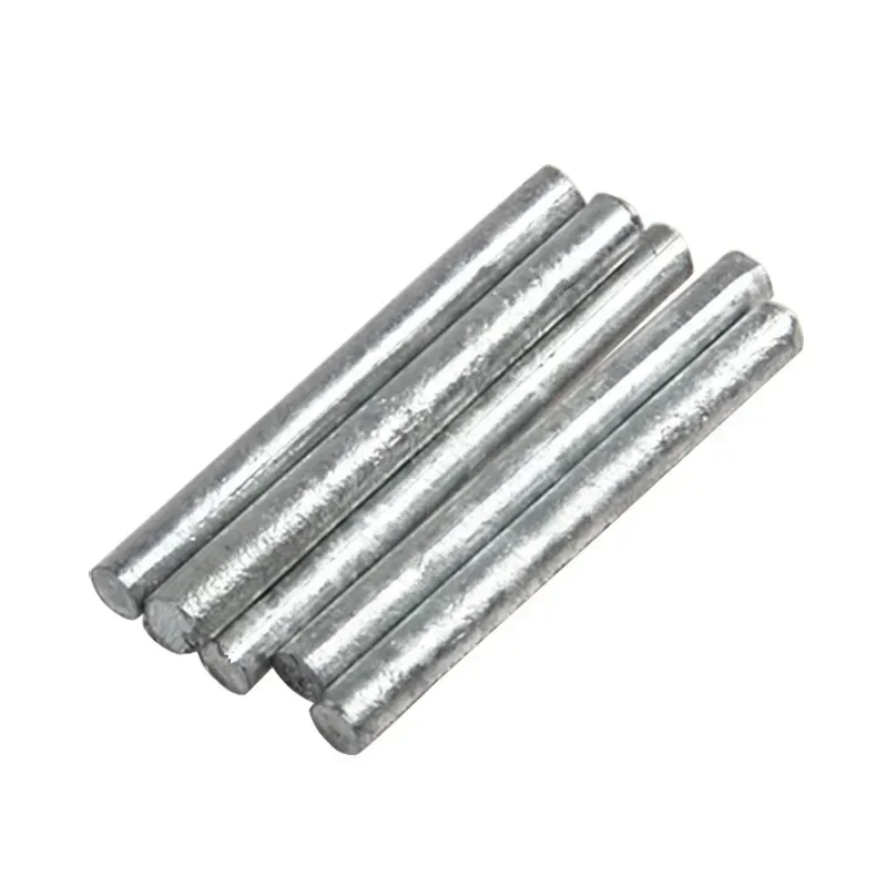 100 / 300mm Zinc Rod Diameter 2mm to 30mm High Purity Zn Ingot Round Bar Anode Electroplating DIY customize