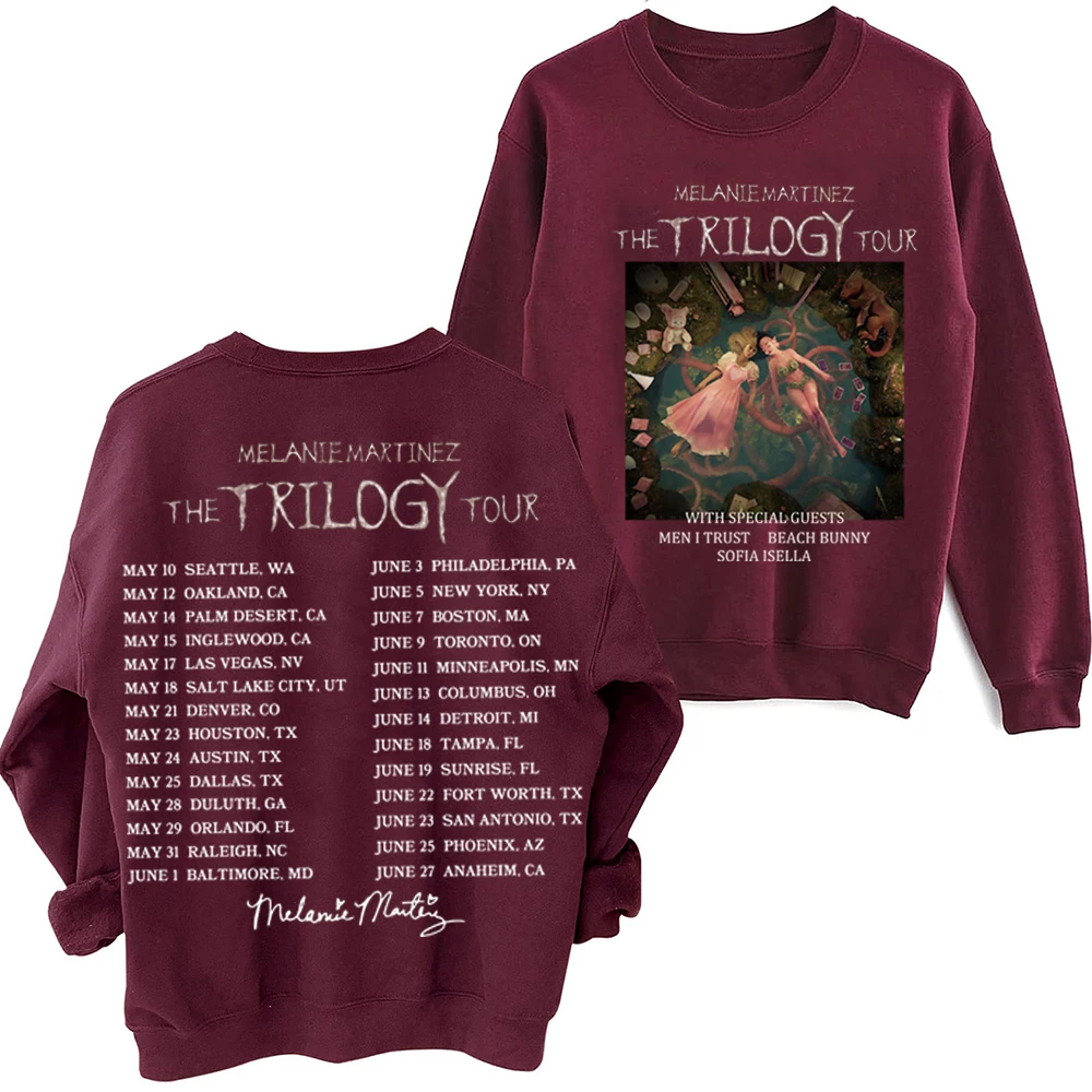 The Trilogy Tour 2024 Melanie Martinez Portals Tracklist Music Hoodie Y2K Oversized Autumn Sweatshirts Hoodies Unisex (Us Size)