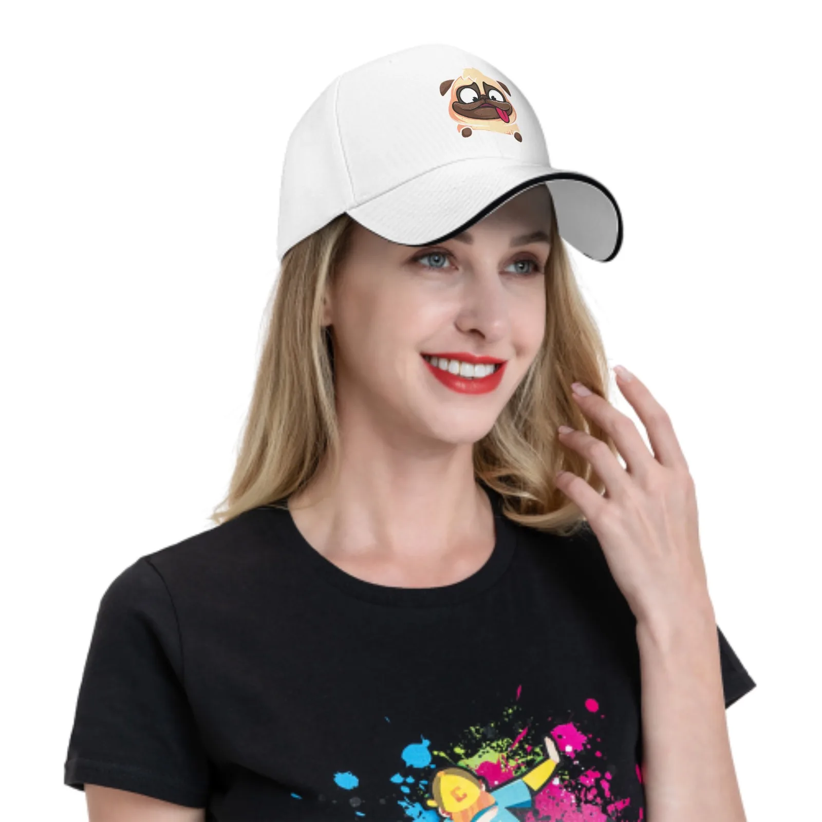 PDPavec une langue imprimée, casquette de baseball pour femmes, chapeau de soleil d'été respirant, convient aux hommes et aux femmes, chapeau réglable