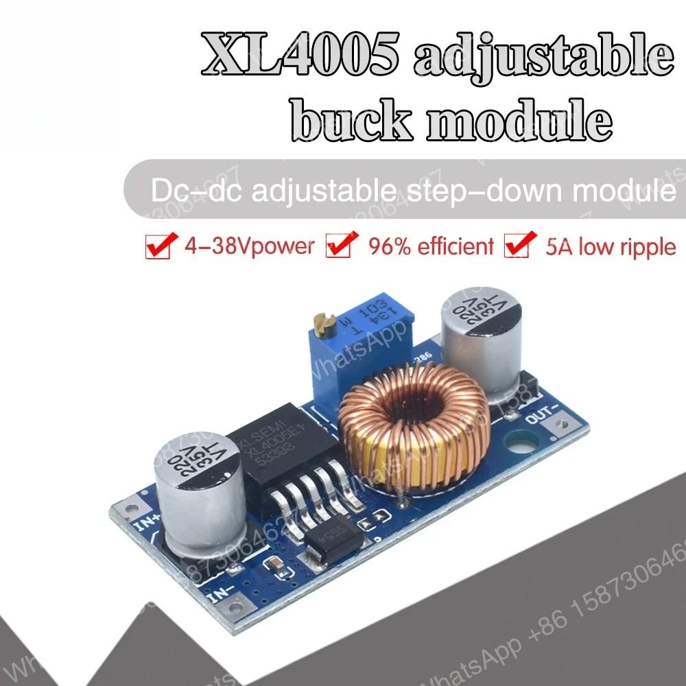 50 piezas WAVGAT XL4005 DSN5000, Módulo de Fuente de Alimentación DC-DC Ajustable, Reductor de Voltaje, 5A 75W, Alta Corriente, Gran Potencia