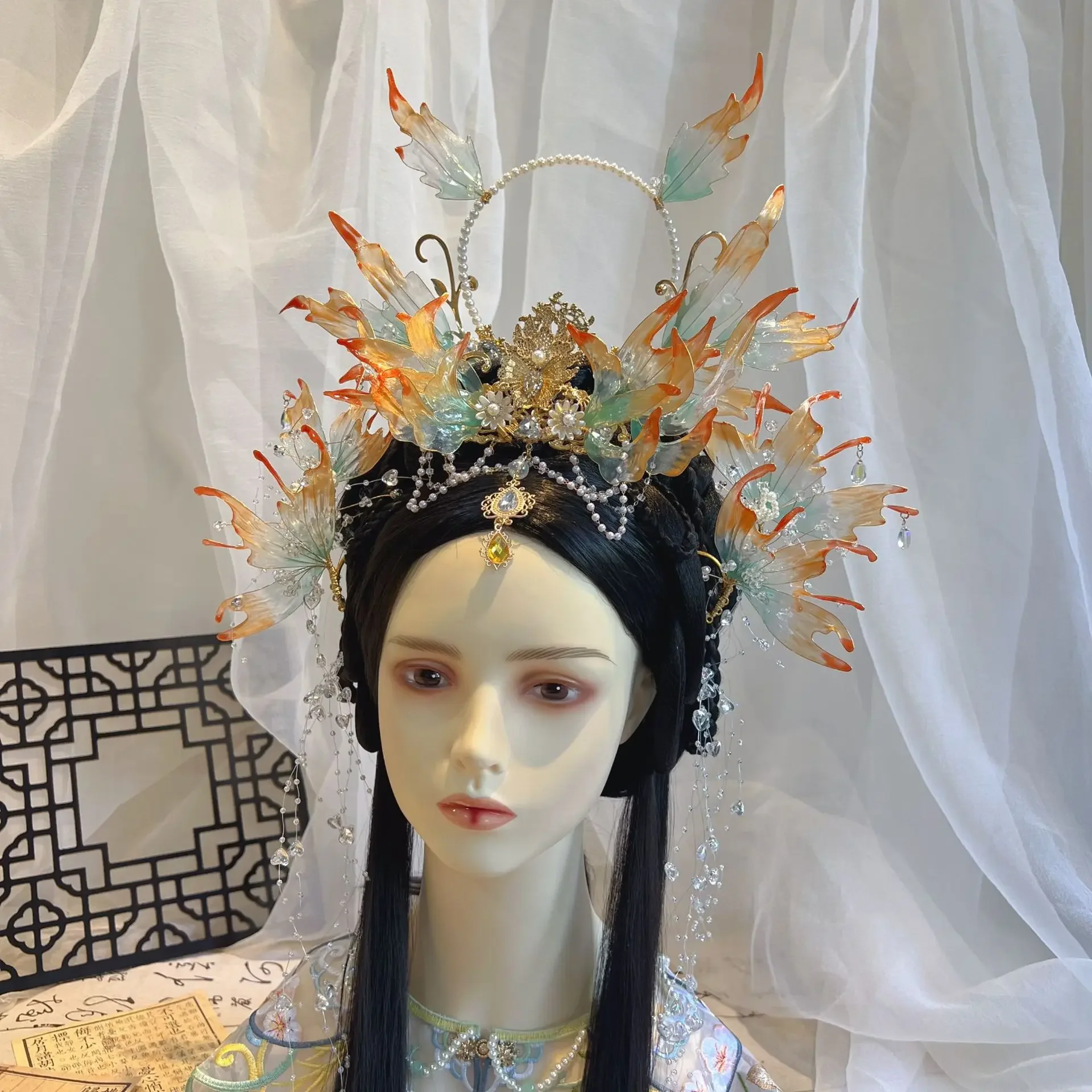 Handmade Mermaid Princess Hairband Sets Madonna Halo Crown Adjustable Ornaments Headdress