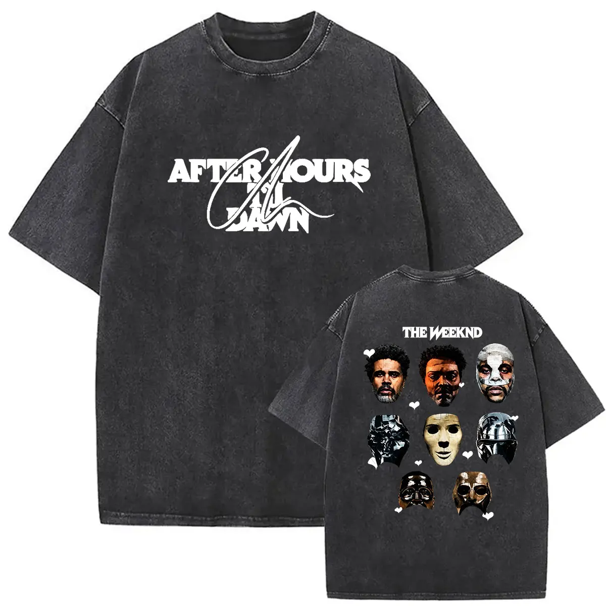 Vintage Washed The Weeknd After Hours Til Dawn Tour 2026 Merch T-Shirts Men's Women Hip Hop O-Neck Oversized T Shirt Streetwear