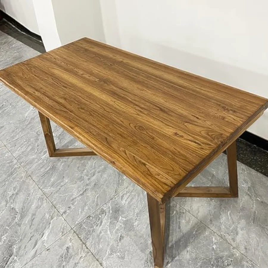 

Solid Wood Live Edge Bar Table - Farmhouse Style Rectangle Dining Table for Kitchen, Living Room, Restaurant - Narrow 120x60cm