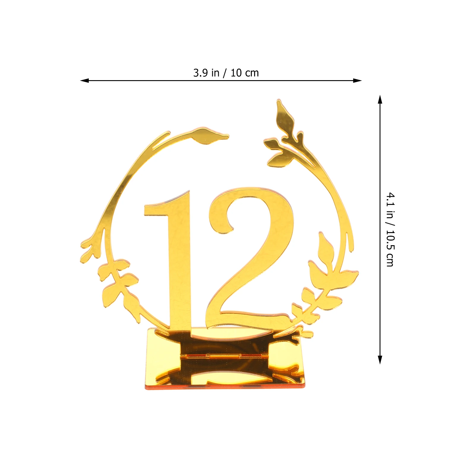 

20pcs Table Number Signs Acrylic Wedding Reception Decor Reusable Seat Numbers Golden Color Elegant Banquet Supplies