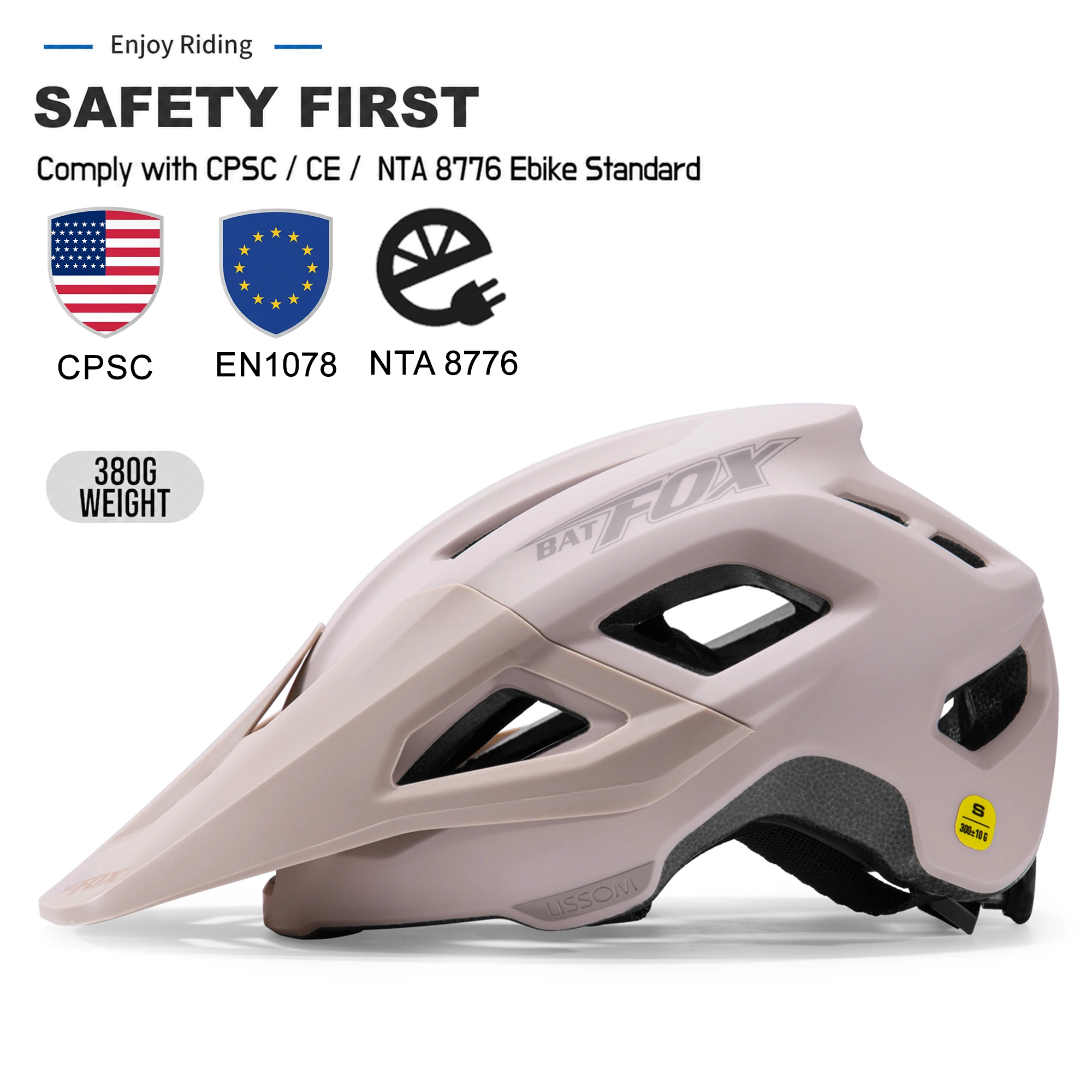 

BATFOX MTB Cycling Helmet for Men and Women Size S for Enduro Petite Adult Mountain Bike Helmet EN1078 & ASTM F1447 Certified