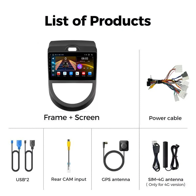 أندرويد 16 اللاسلكية Carplay السيارات لكيا سول 1 AM 2008 - 2011 راديو السيارة الوسائط المتعددة مشغل فيديو الملاحة ستيريو GPS 5G WIFI