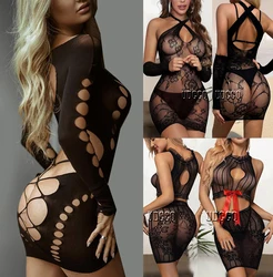 sexy costumes underwear sex Open bra babydoll lenceria bodysuit nightwear dresses for women sexy dress plus size erotic woman