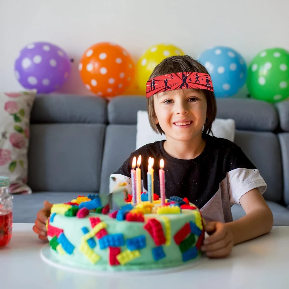 ABYB Karate Birthday Party Favors, Colorful Karate Themed Headbands, Birthday Party Supplies for Kids Boys and Girls. view 5