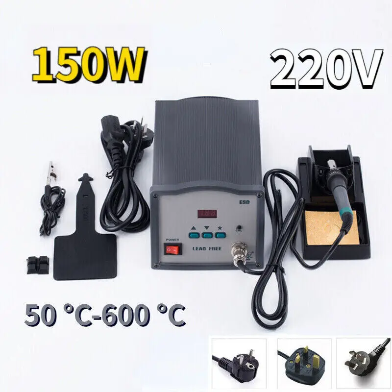 

150W Soldering Iron Station Heating Solder Tips 205 Welding Set Repair Tool 220V