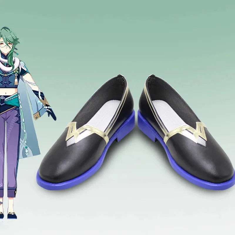 Anime Cosplay Genshin Impact Baizhu Buty Kozaki Kostium na Halloween dla Dorosłych Akcesoria6;d'3,h'7.b;
