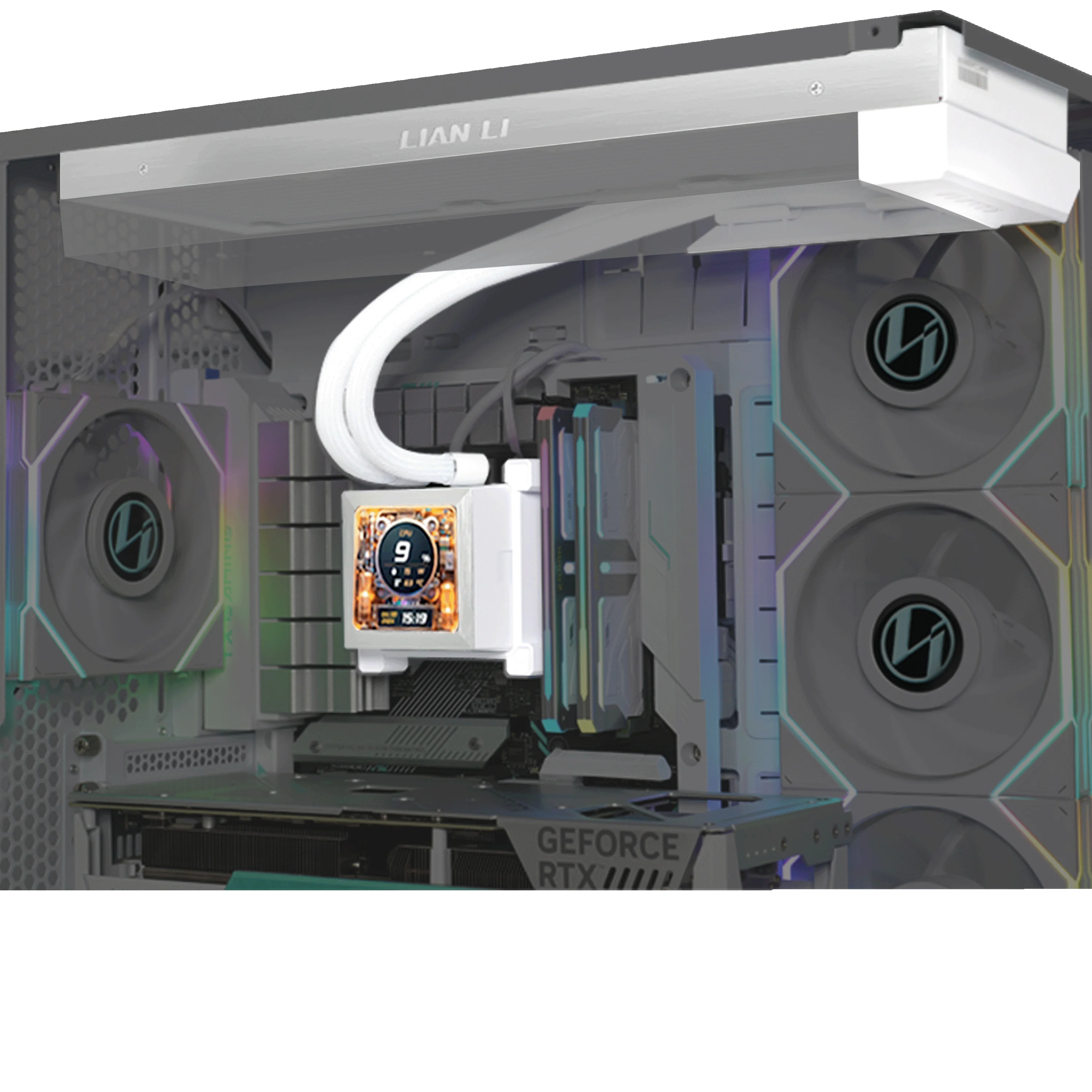 LIAN LI Hydroshift LCD 360 ファンレス水冷クーラー - フレキシブル