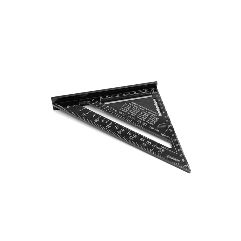 Inch High Precision Aluminum Alloy Metric Triangle Gauge Angle Ruler Protractor 90 Degree Square Woodworking Measuring Tool