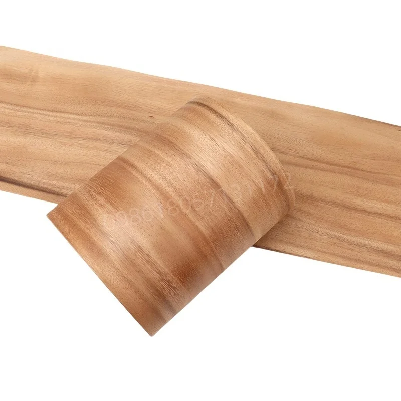Custom Natural Amber Wood Veneer,1 Piece,for Furniture & DIY Woodworking,about 25x250cm,0.5mm,Dark Green