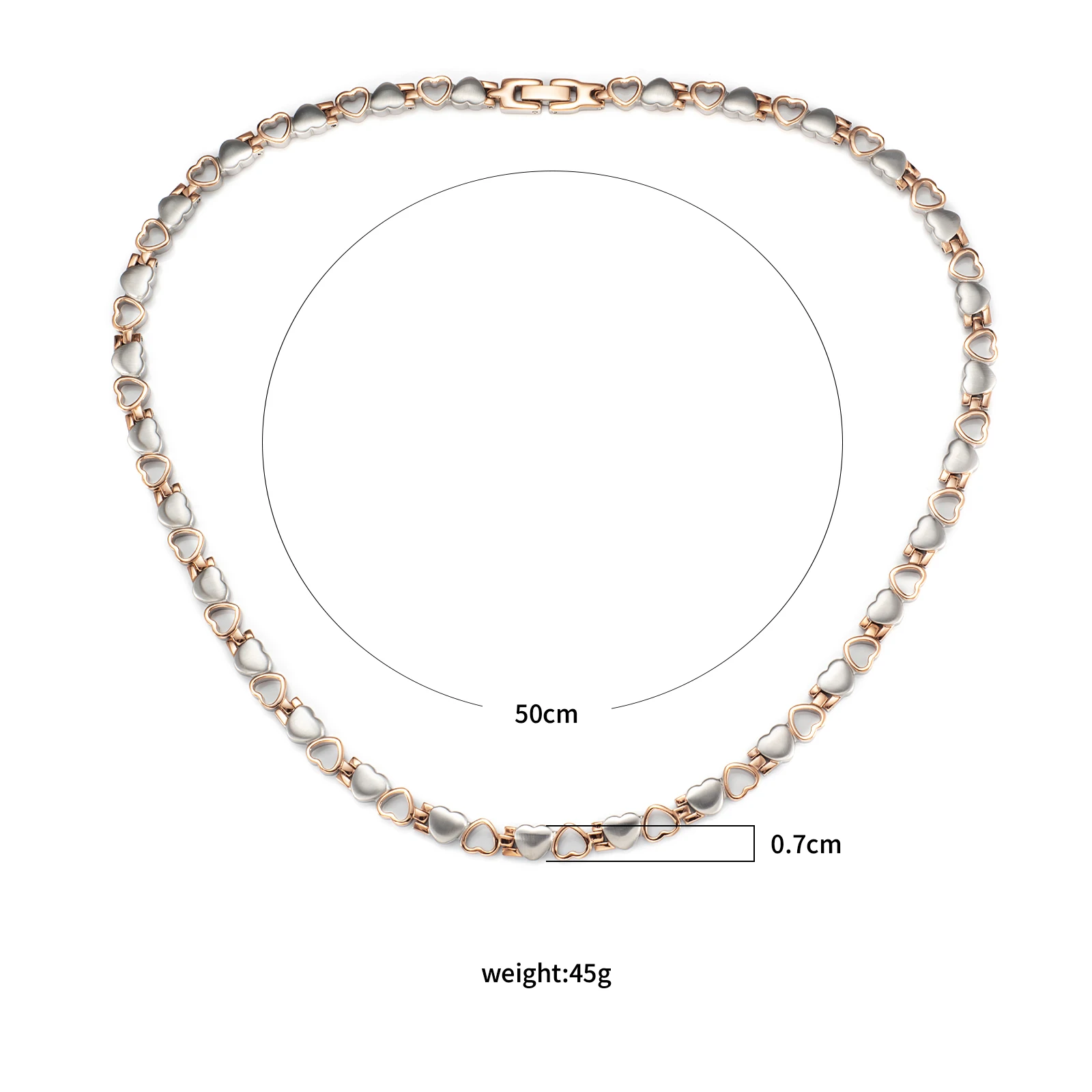 Wollet Titanium Steel Men's Necklace Collar Simple Design Stainless Steel Magnetic Necklaces