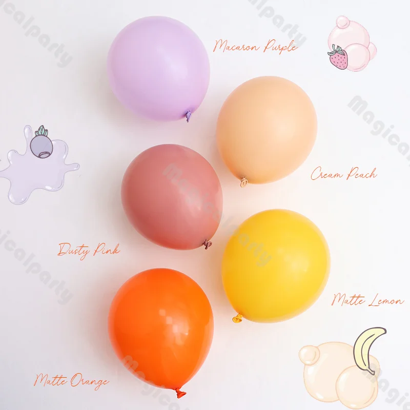 4-16ft DIY Customized Balloon Set Yellow and Orange Latex Balloons for Bridal Wedding Decoration Birthday Party Supplies