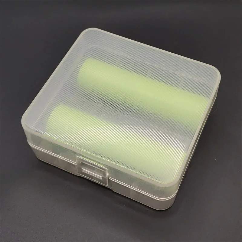 1 шт. коробка для хранения батарей из полипропилена для плоской головки 26650, односекционная или двухсекционная, матовый белый