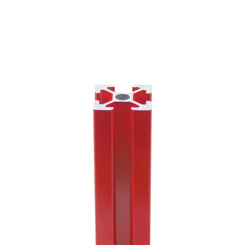 4PCS 2020 T-Slot EU Red Aluminum Profile Extrusion L=100-1000mm Linear Rail for CNC 3D Printer or Automated Device Framework