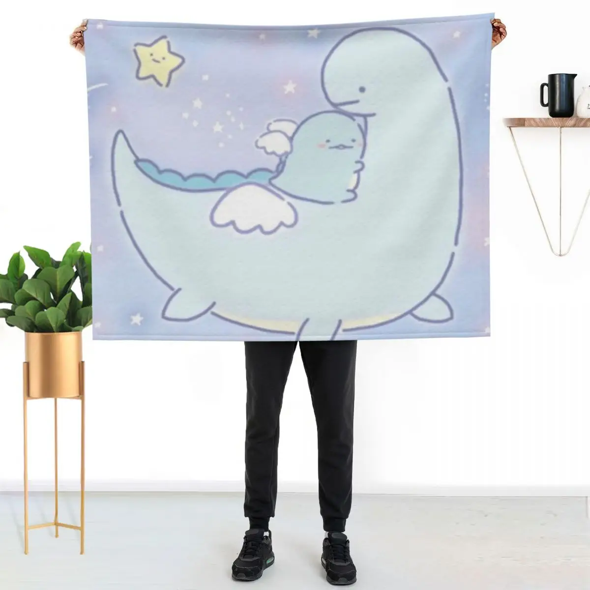 

Sumikko Gurashi Tokage and momy Throw Blanket Ultra Plush Cozy Blanket for Napping Sleeping