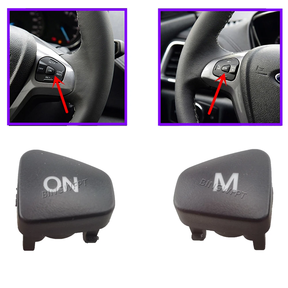 Car Audio Volume Steering Wheel Button Cruise Control Switch M ON Button for Ford Fiesta MK7 MK8 ST Ecosport 2013