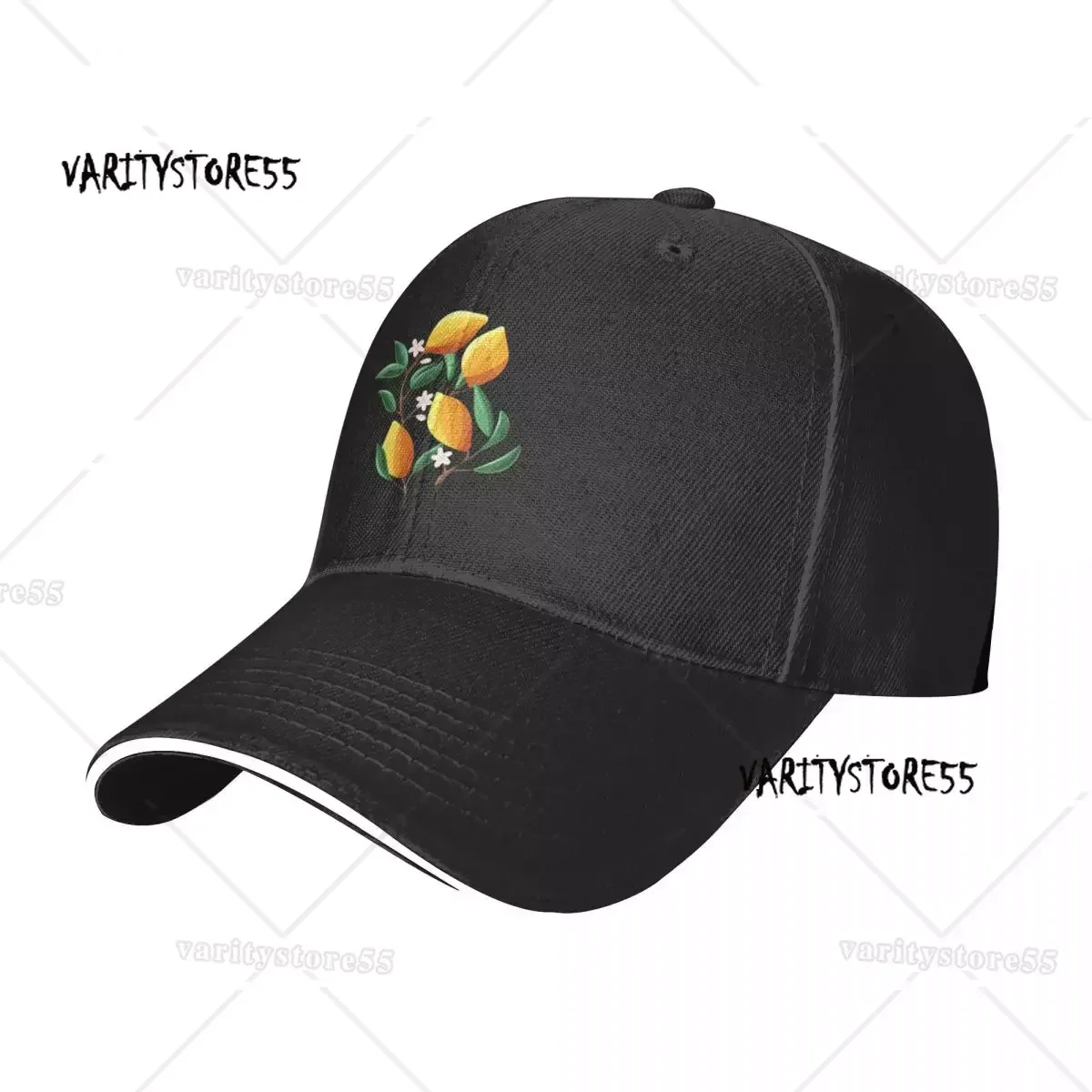 Lemons on Mint Baseball Cap Big Size Hat custom Hat Male Women's