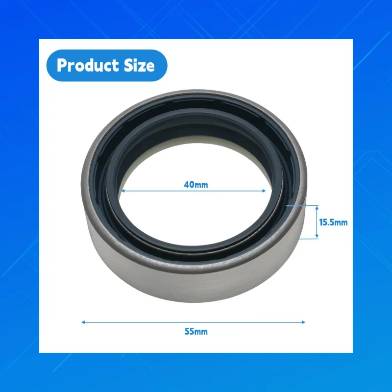 

DMHUI high-quality oil seals,applicable to front axle oil seal of Case model 87415749 and Corteco 1201848B. size 40×55×15.5 mm