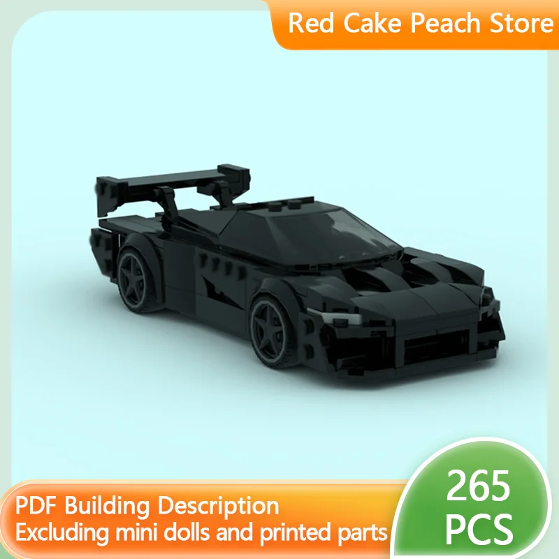 

Speed Racing Car Model MOC Building Bricks Road Black Sports Car Modular Technology Children Holiday Gifts Assemble Toys Suit