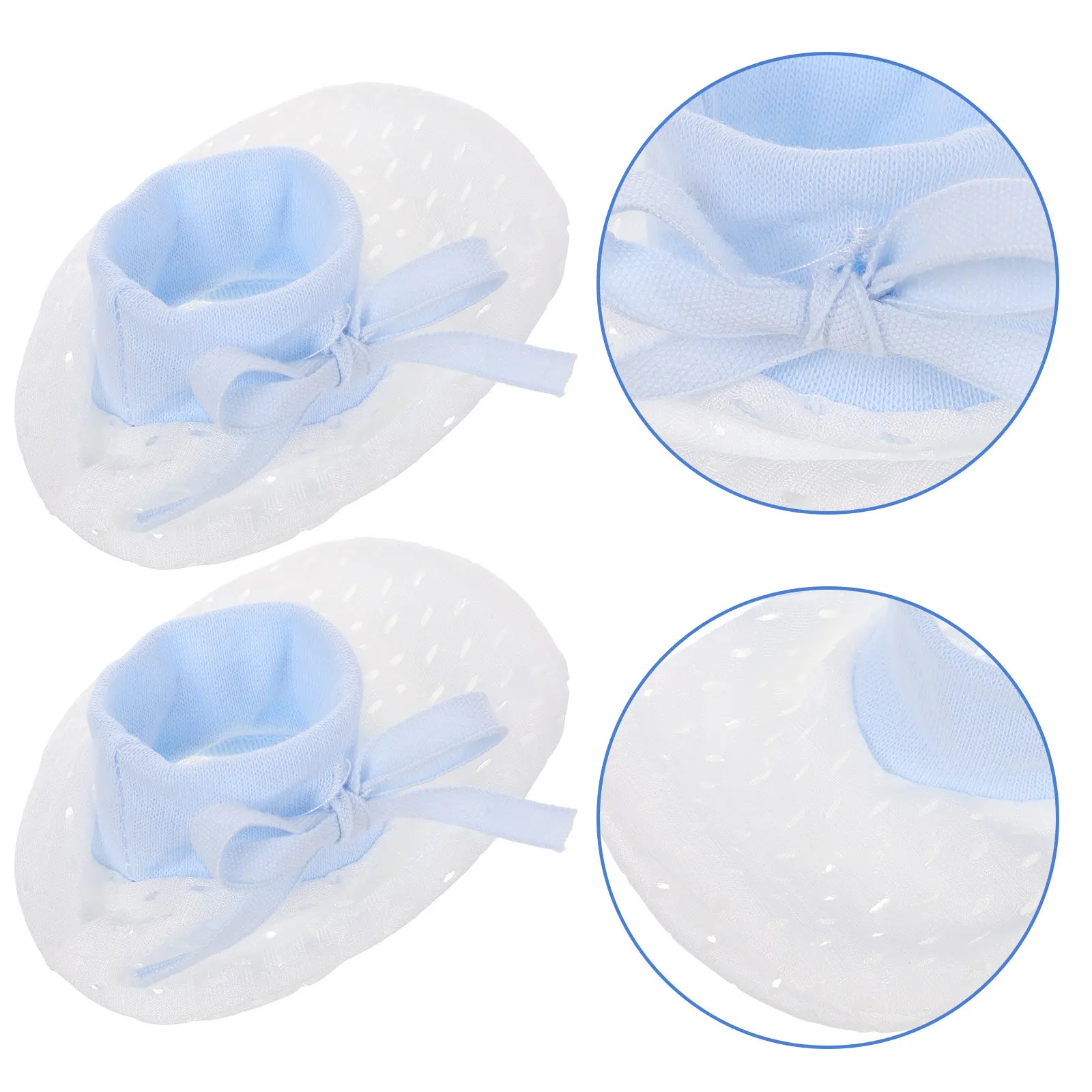 Baby Mittens Newborn Adjustable Drawstring Anti-Scratch Soft Cotton Hand Protectors for Infants Boys Girls