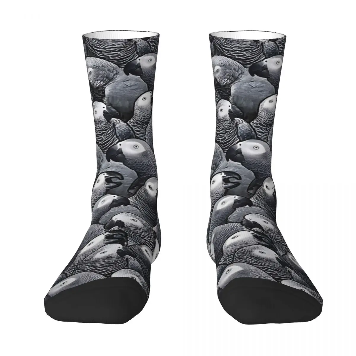 African Grey Parrot Unisex Winter Socks Hip Hop Happy Socks Street Style Crazy Sock