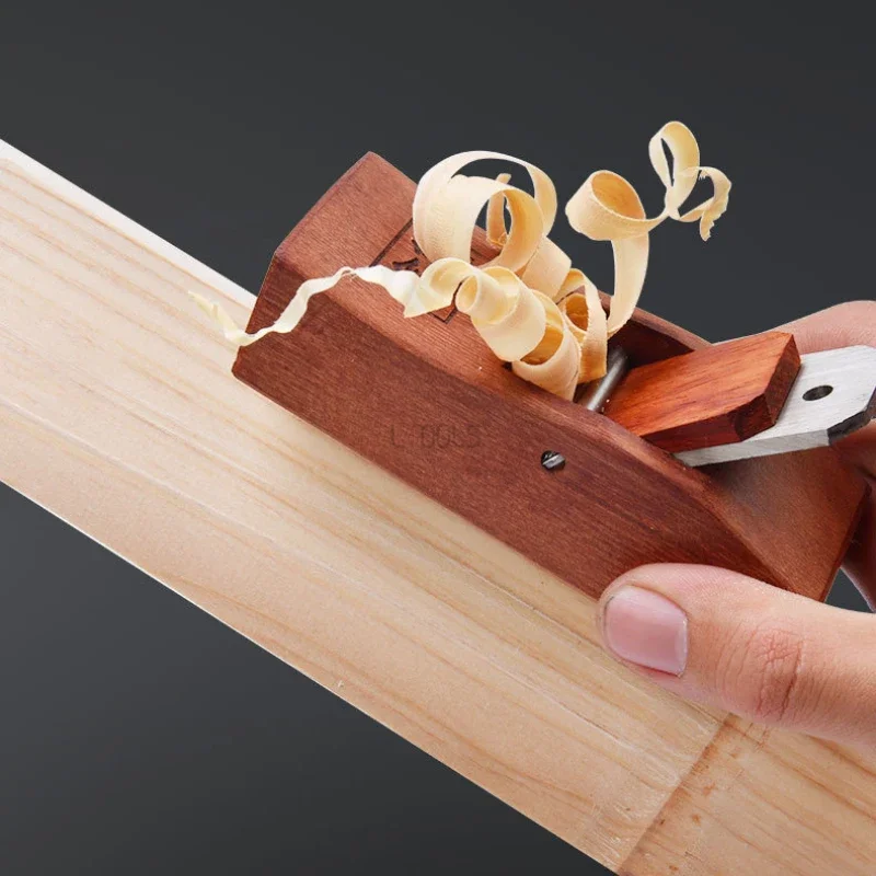 ‌ Aereo professionale a spinta manuale in mogano per la lavorazione del legno fai da te ‌   Strumento per rifinire strumenti per pialla portatili in mogano di precisione durevole